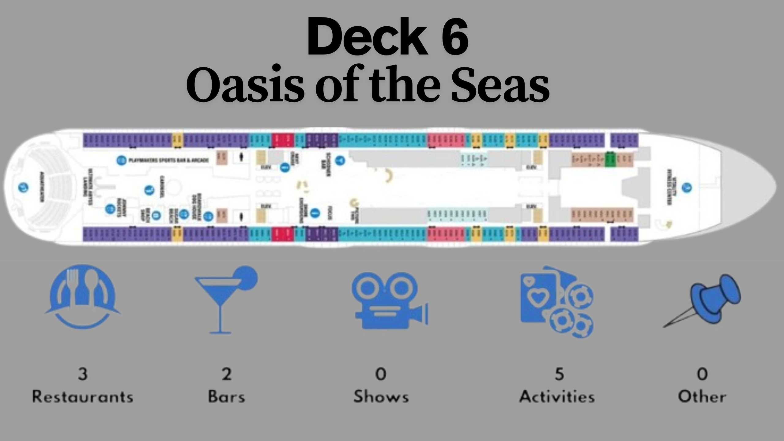 Oasis of the Seas Deck Plans