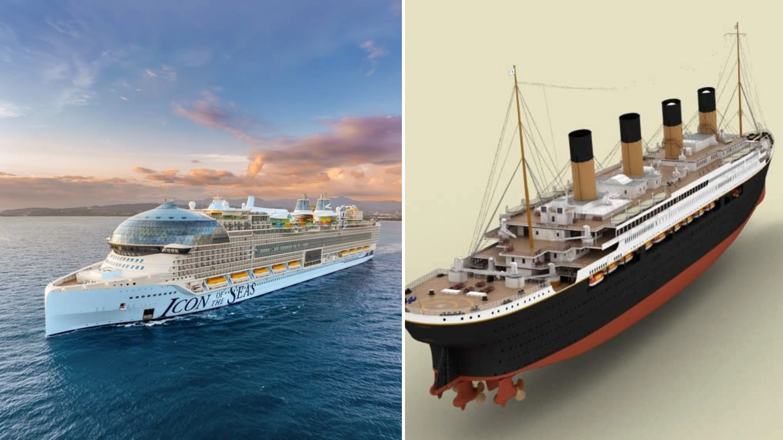 icon of the seas vs titanic