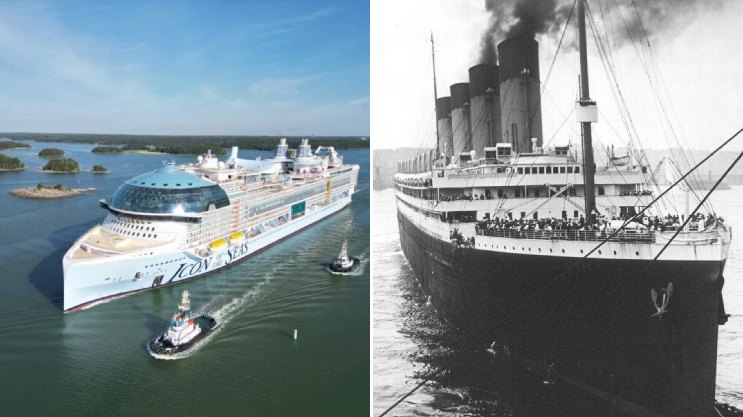 icon of the seas vs titanic