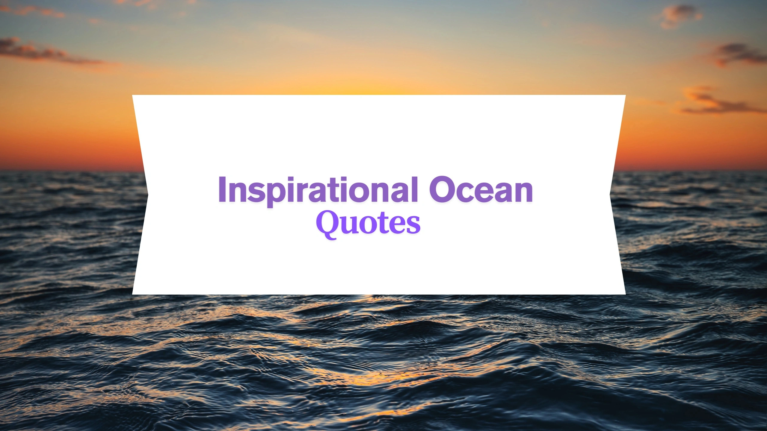 Inspirational Ocean Quotes