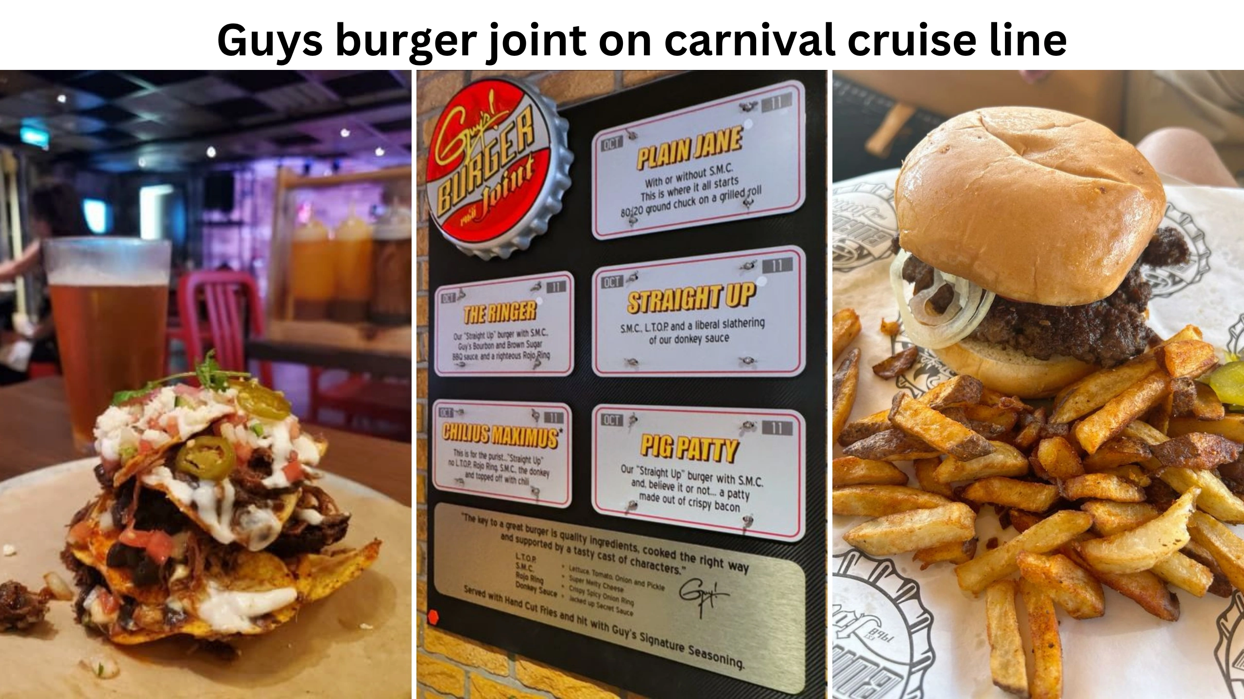 guys burger joint on carnival cruise line