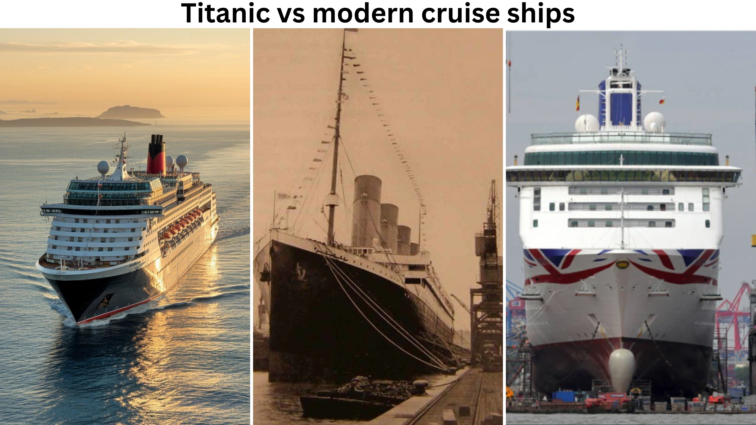 titanic vs modern cruise ships